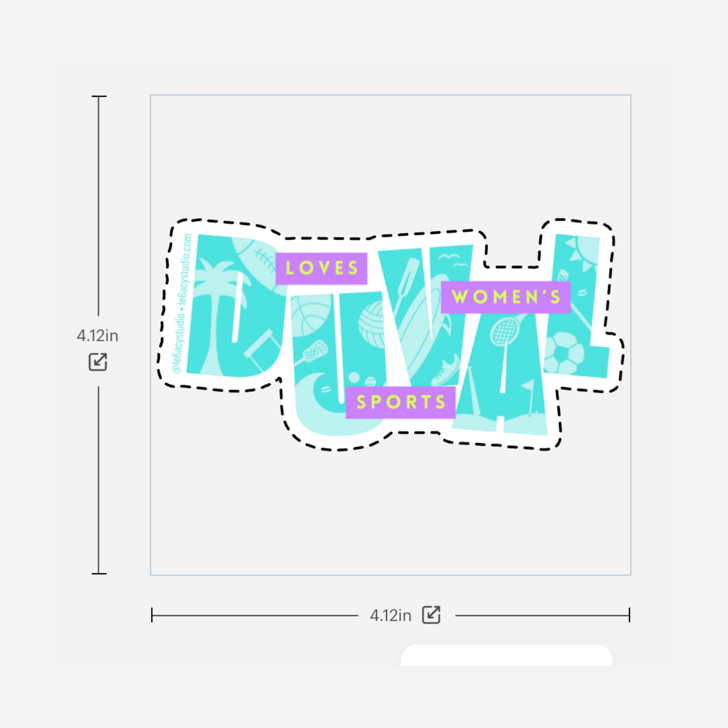 DUVAL Loves Women's Sports Sticker