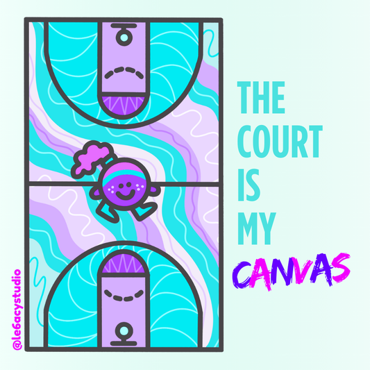 The Court is My Canvas Sticker