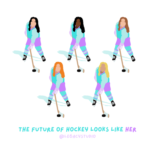 The Future of Hockey Looks Like Her Team Sticker