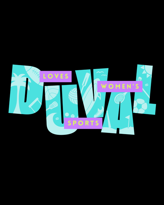 DUVAL Loves Women's Sports T-Shirt (Black)