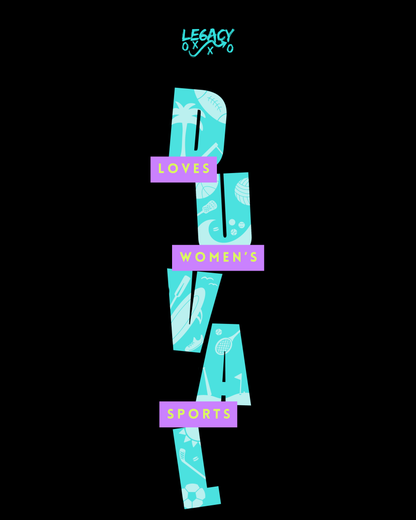 DUVAL Loves Women's Sports T-Shirt (Black)