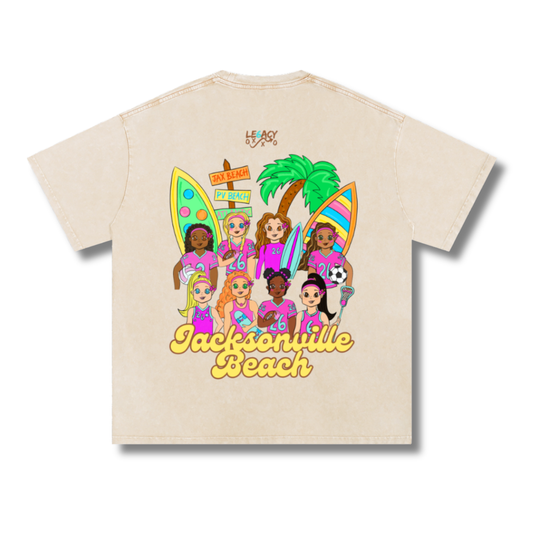 Catch Waves & Chase Goals T-Shirt (Oat)