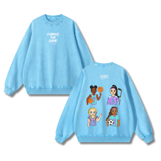CHAN6E The Game Crewneck Sweatshirt (Blue)