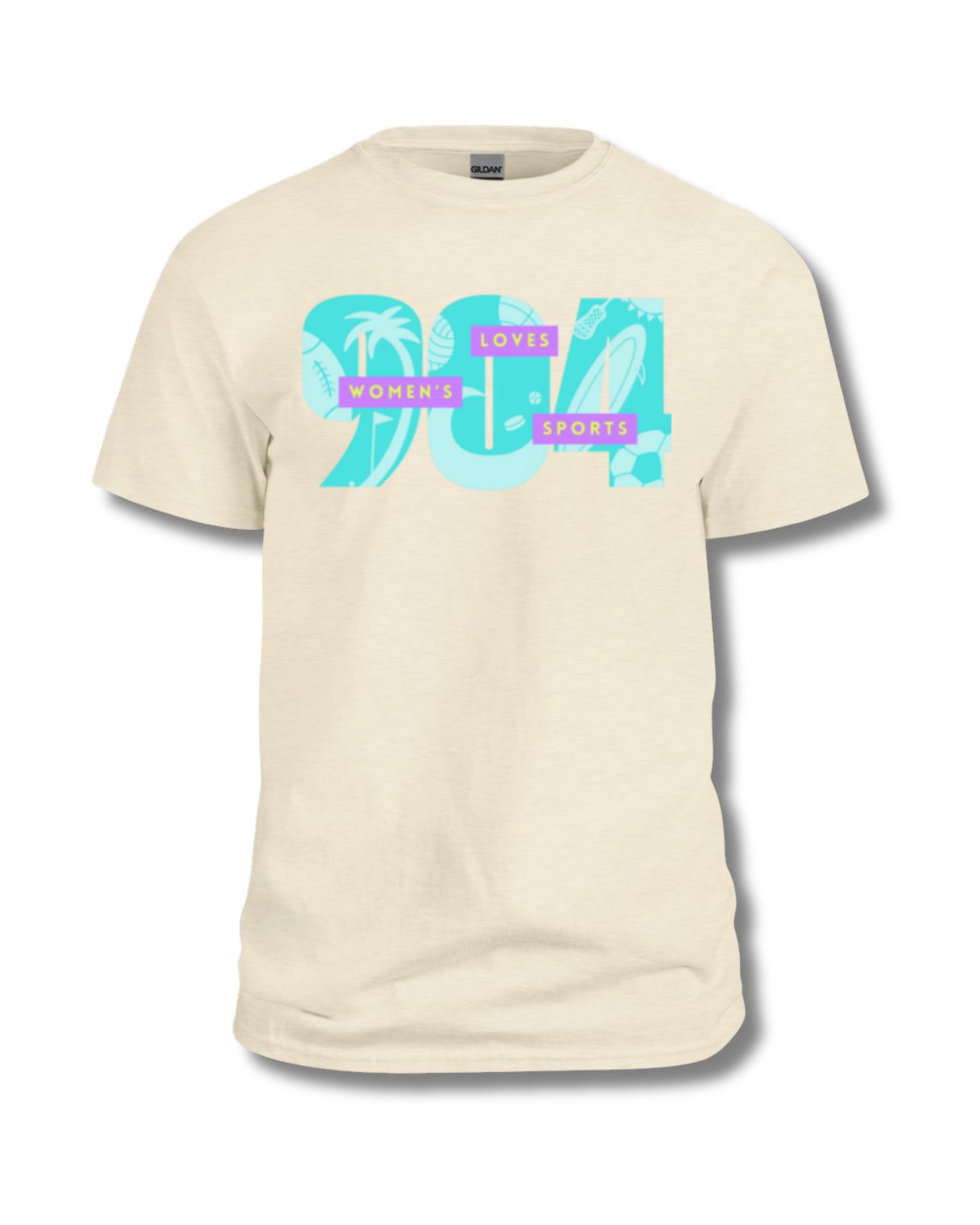 904 Loves Women's Sports T-Shirt (Tan)