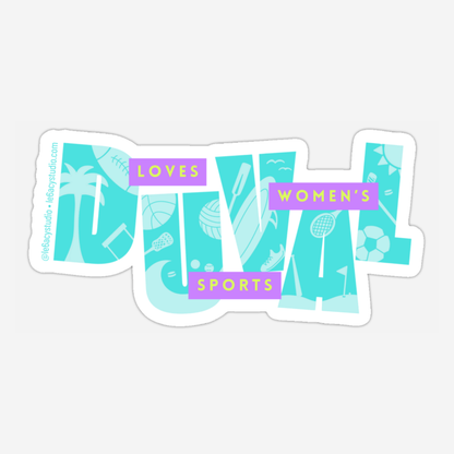 DUVAL Loves Women's Sports Sticker
