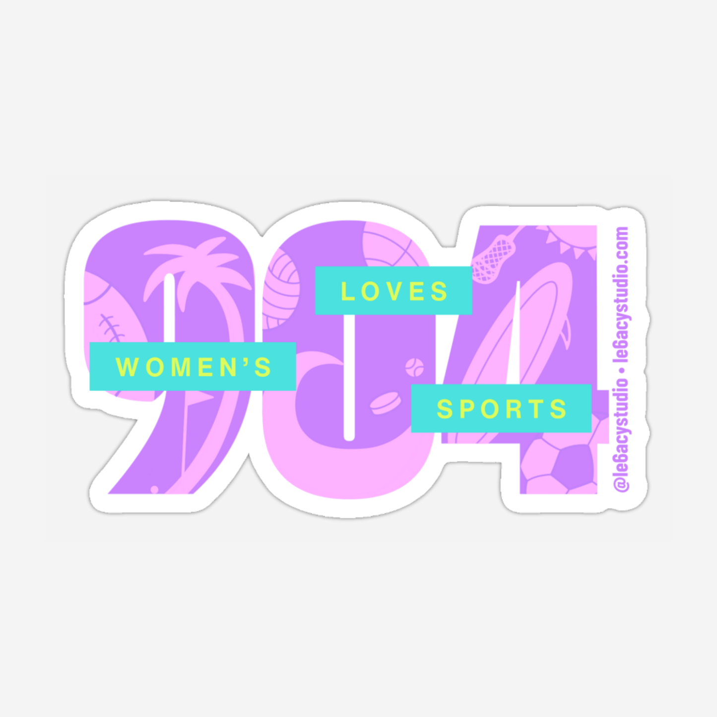 904 Loves Women's Sports Sticker