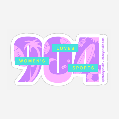 904 Loves Women's Sports Sticker