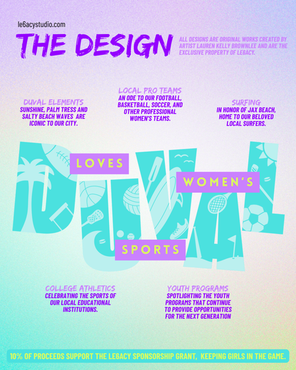 DUVAL Loves Women's Sports Sticker