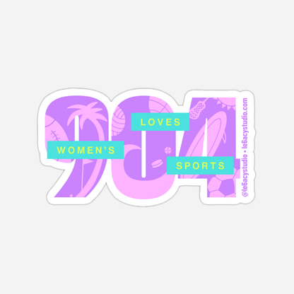 904 Loves Women's Sports Sticker