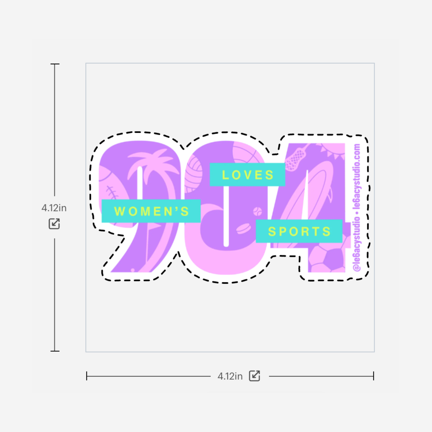 904 Loves Women's Sports Sticker