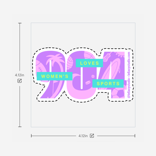 904 Loves Women's Sports Sticker