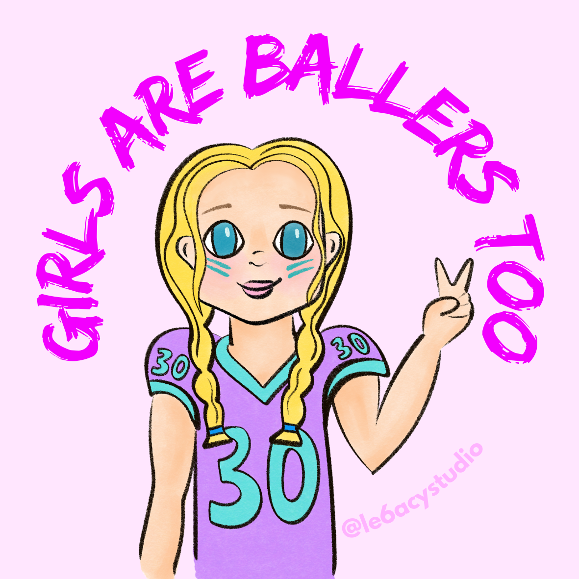 Girls Are Ballers Too Sticker