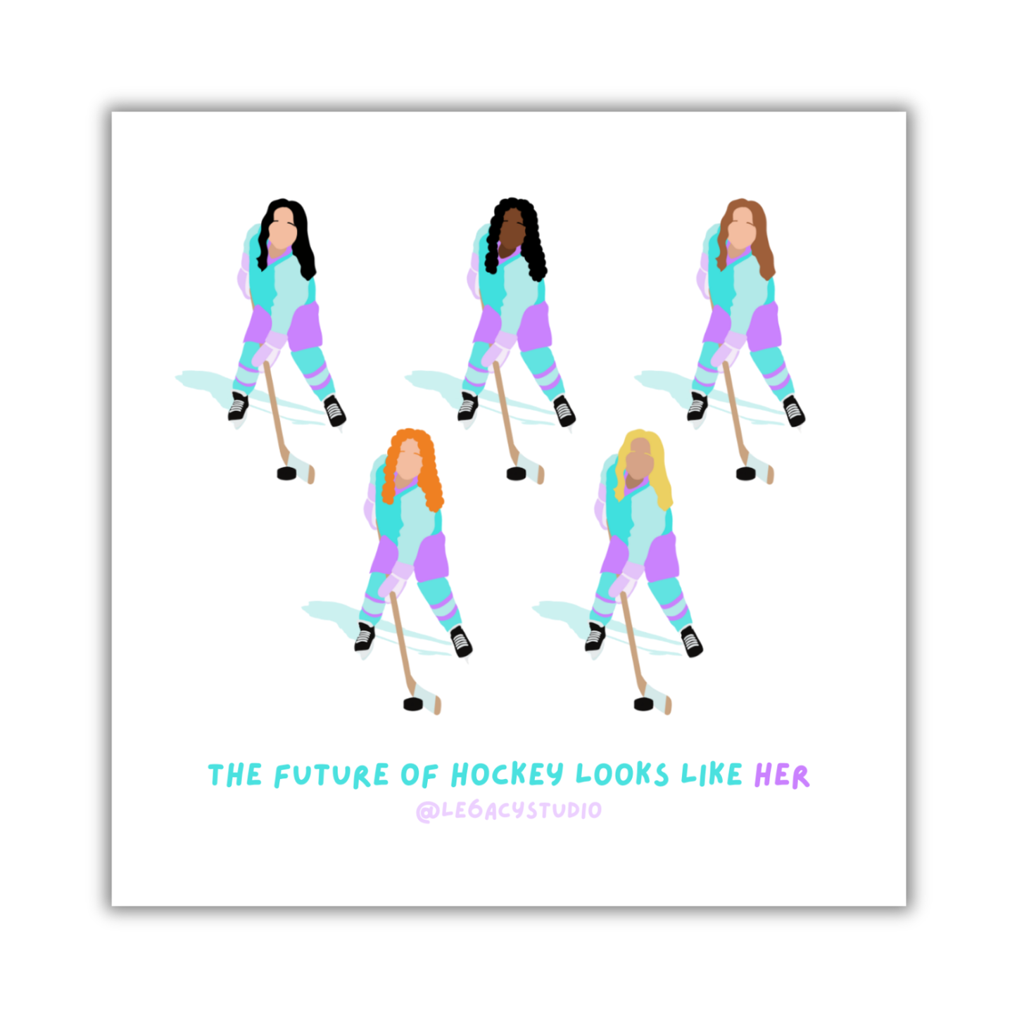 The Future of Hockey Looks Like Her Team Sticker