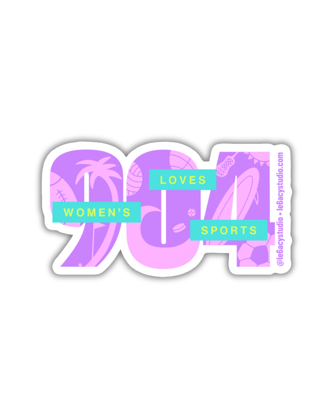 904 Loves Women's Sports Sticker