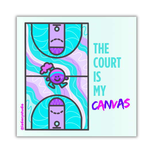 The Court is My Canvas Sticker