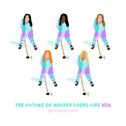 The Future of Hockey Looks Like Her Team Sticker